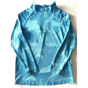 Mambo Australia Youth Small 8 S Blue Camo Sky Athletic shirt Base Layer Zip